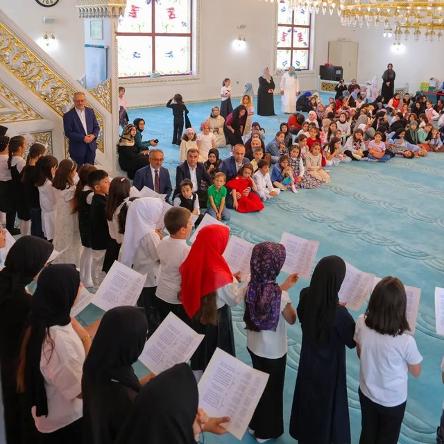 Bayburt'ta Kur'an kursu öğrencileri cami çocuk buluşmasında bir araya geldi