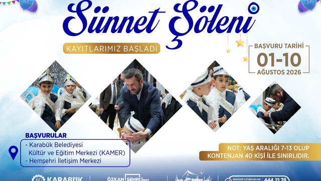 Karabük'te 3. Geleneksel Sünnet Şöleni için kayıtlar alınıyor
