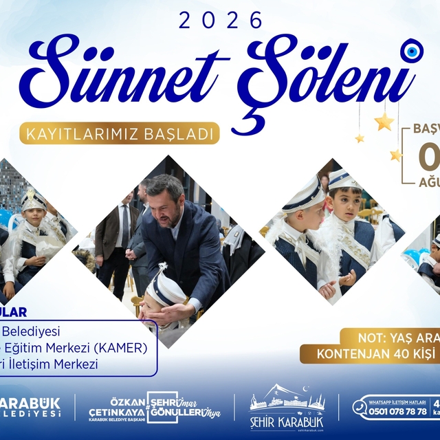Karabük'te 3. Geleneksel Sünnet Şöleni için kayıtlar alınıyor