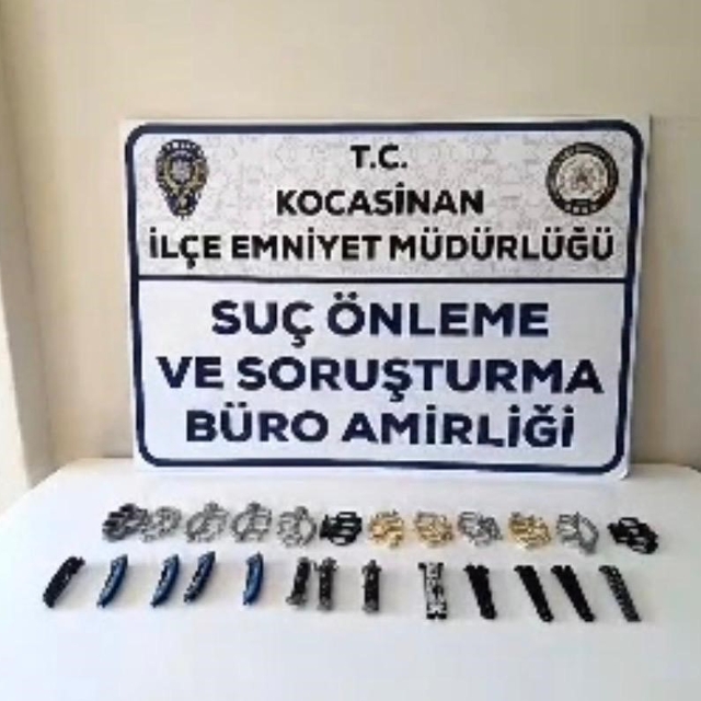 Kayseri'de yasaklı bıçak operasyonu: Çok sayıda sustalı ve muşta ele geçiri...