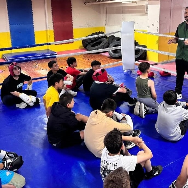 Bayburt'ta boks sporcularına bağımlılıkla mücadele eğitimi verildi