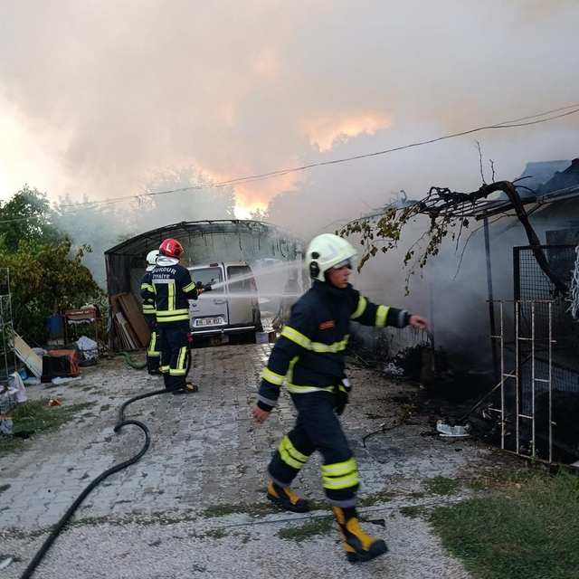 Bağ evi yangınında ev küle döndü, otomobil zarar gördü