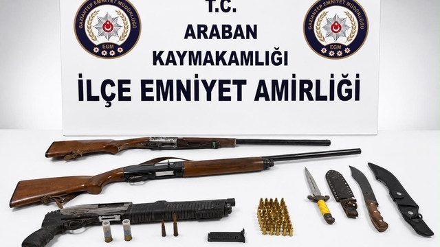 Gaziantep'te 3 adet ruhsatsız tüfek ele geçirildi: 1 gözaltı