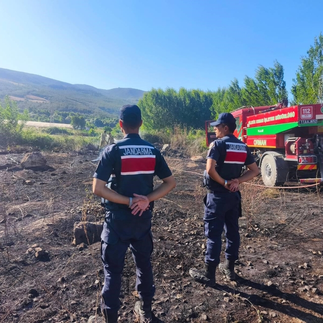 YHT hattında korkutan çalılık yangını