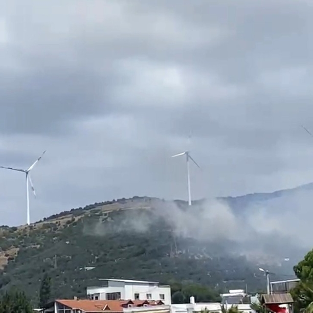 Narlı'daki yangınına havadan ve karadan müdahale ediliyor