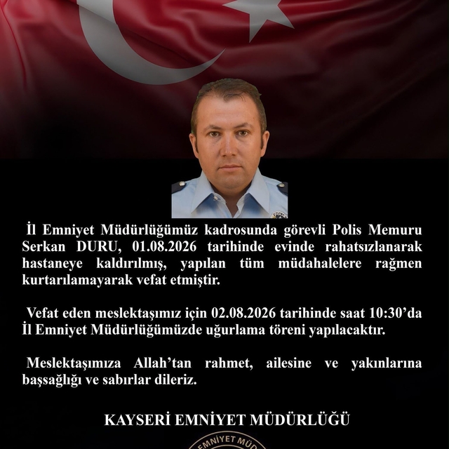 Evde rahatsızlanan polis, hastanede hayatını kaybetti