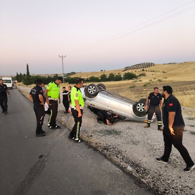 Kontrolden çıkan otomobil takla attı: 1 yaralı