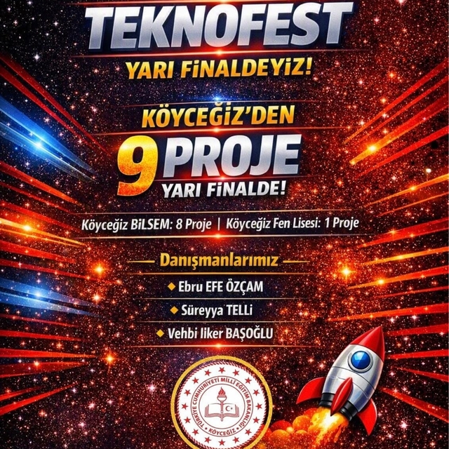 Köyceğiz'den TEKNOFEST 2026 Yarı Finallerine 9 proje