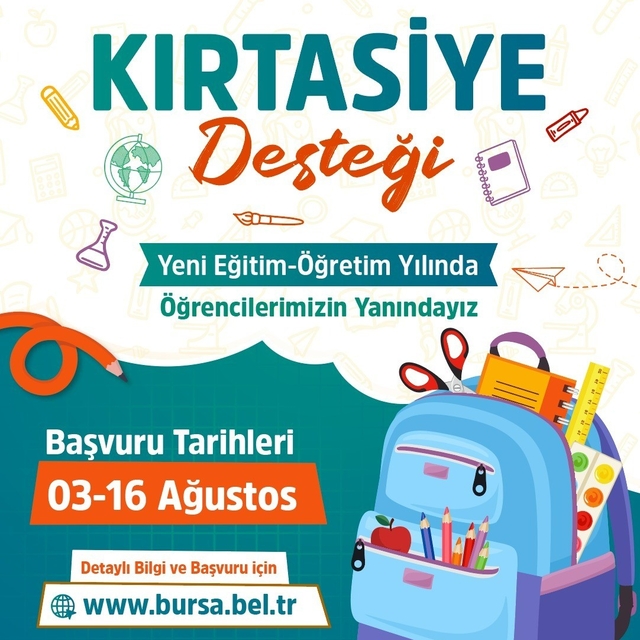 Büyükşehir'den öğrencilere kırtasiye desteği