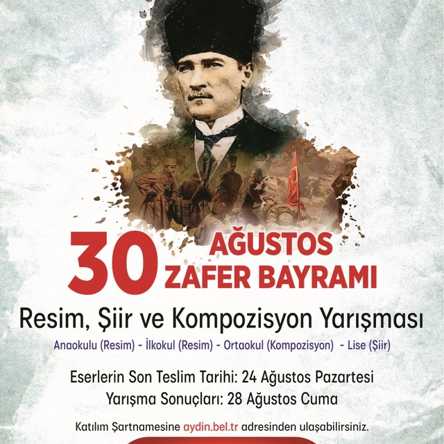 Aydın Büyükşehir Belediyesi'nden 30 Ağustos temalı yarışma