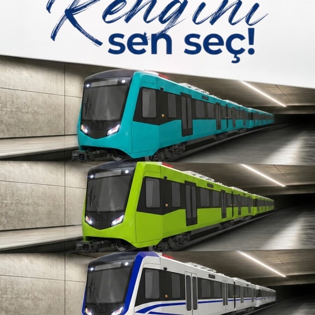 Bursa Büyükşehir, yeni raylı sistem araçlarının renk seçimini vatandaşlara...