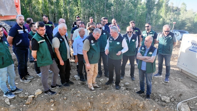 DSİ heyeti Turnaçayırı Barajı Sulama Projesi'ni sahada inceledi