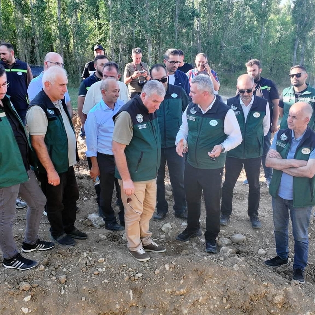 DSİ heyeti Turnaçayırı Barajı Sulama Projesi'ni sahada inceledi