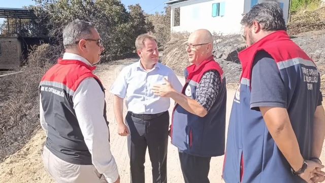 Çine'de yangın sonrası hasar tespit çalışmaları sürüyor