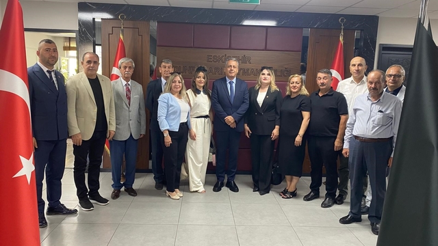 Kaymakam Şahin'e muhtarlardan hayırlı olsun ziyareti
