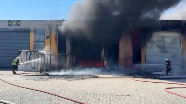 Kayseri'de sünger atölyesinde yangın