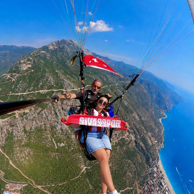 Fethiye semalarında Sivasspor atkısı açtı