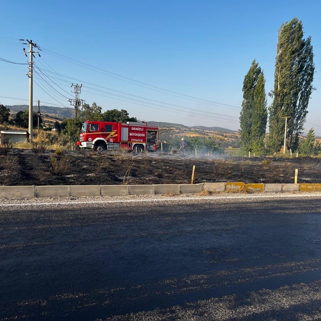Refüjde çıkan yangın kısa sürede söndürüldü