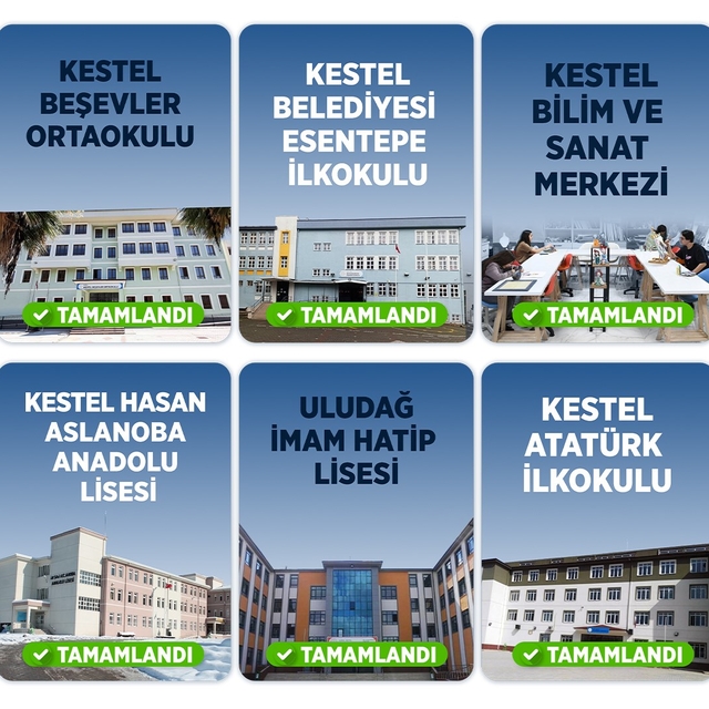 Kestel Belediyesi'nin okullarda bakım mesaisi