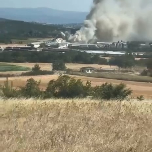 Bursa'da tavuk çiftliğinde yangın