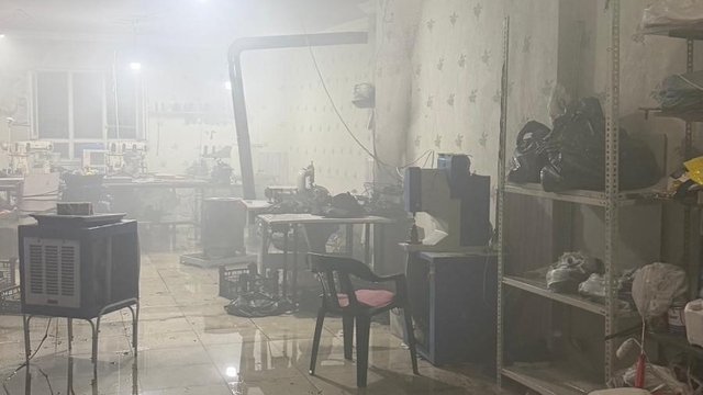 Batman'da tekstil atölyesinde çıkan yangın söndürüldü
