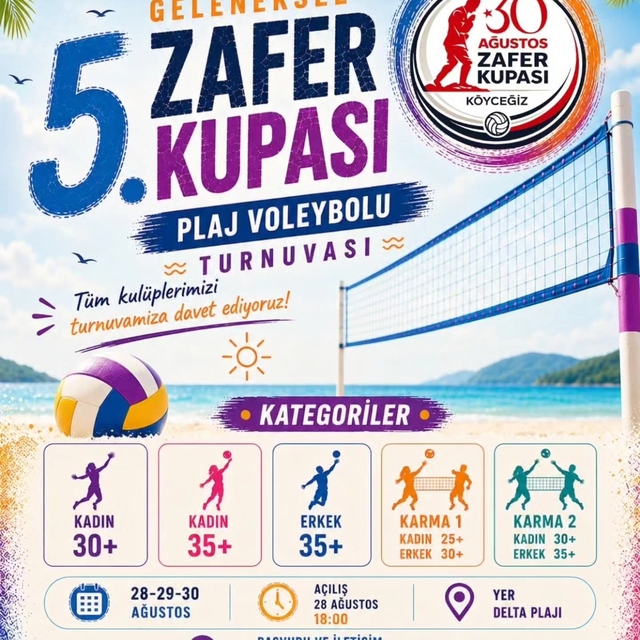Köyceğiz Plaj Voleybolu Turnuvası için geri sayım başladı
