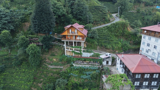 Rize'de yol üstüne villa