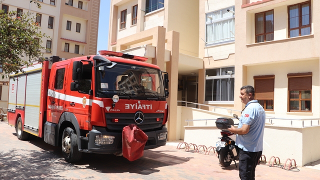 Karaman'da dairede çıkan yangın korkuttu