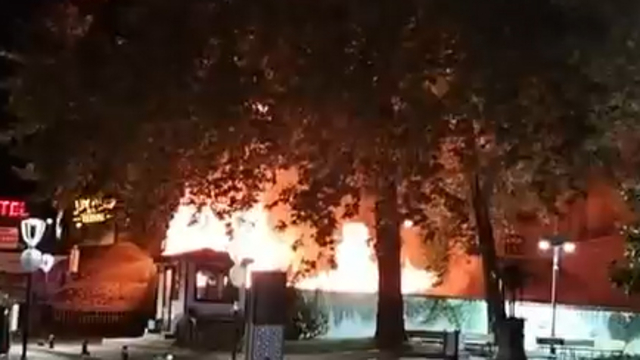 Tokat'ta tarihi hamamda çıkan yangın hasara neden oldu