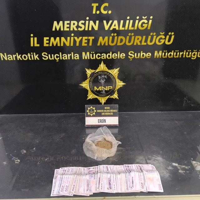 Mersin'de 190 gram eroin ele geçirildi