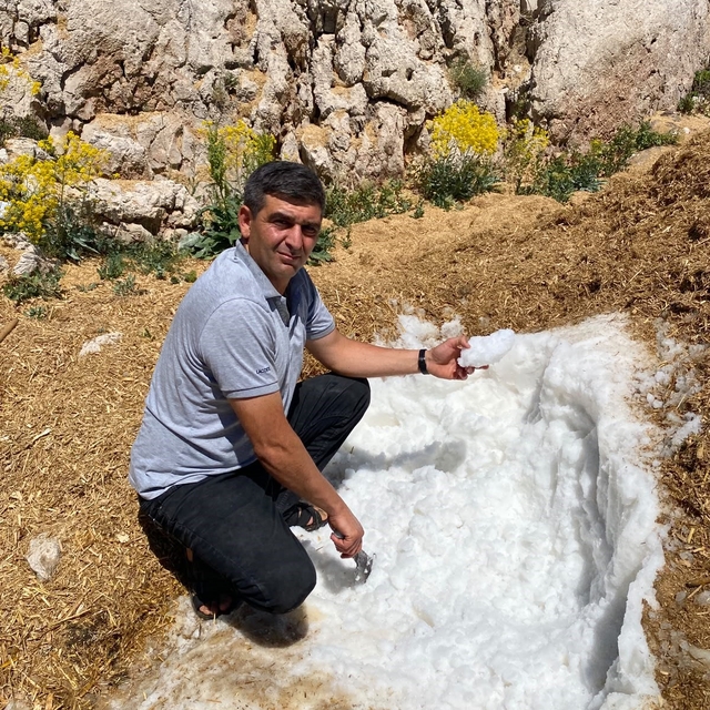 Elbistan'da yaz sıcağına karşı asırlık kar geleneği