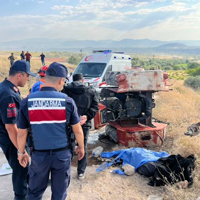 Nevşehir'de traktör devrildi: 1 ölü, 1 yaralı