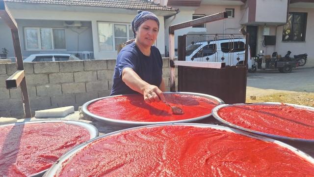 Sarıgöl'de kışlık salça hazırlıkları başladı
Ev yapımı salçalar imece usulü hazırlanıyor