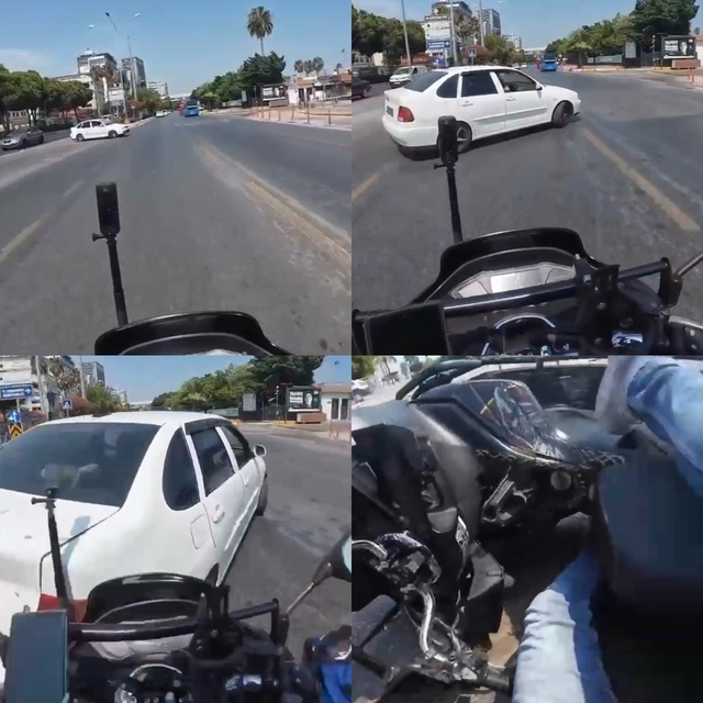 Kaza anları kamerada:Araçlarla çarpışan motosiklet ve elektrikli bisiklet s...