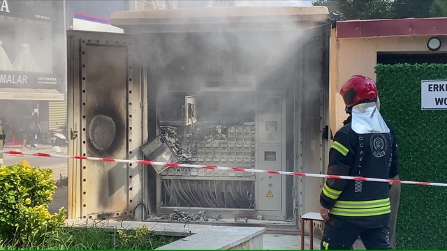 İzmit merkezde elektrik panosu yangını