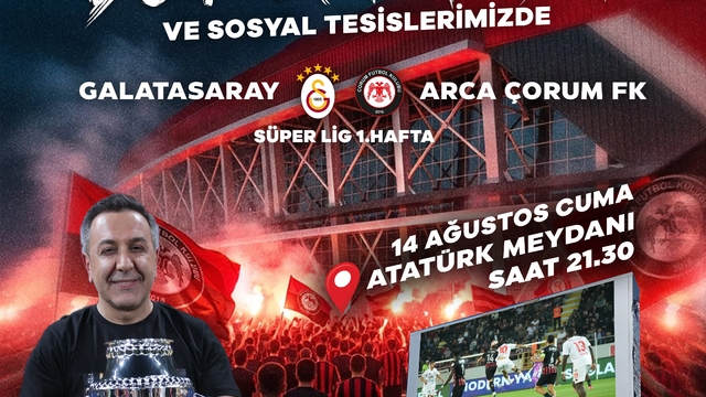 Sungurlu'da Çorum FK'nin maçları dev ekrana taşınacak