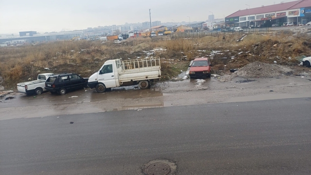 Sanayi sitelerinde ki atıl araçlar kaldırılıyor