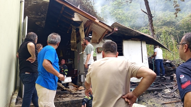 Trabzon'da odunluk yangın: 1 yaralı