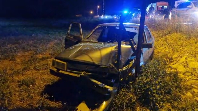 Çorum'da kazada yaralanan sürücü 2.86 promil alkollü çıktı