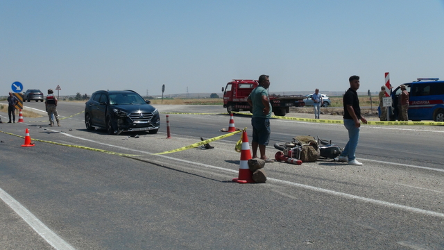 Kilis'te otomobil ile çarpışan motosikletin sürücüsü öldü