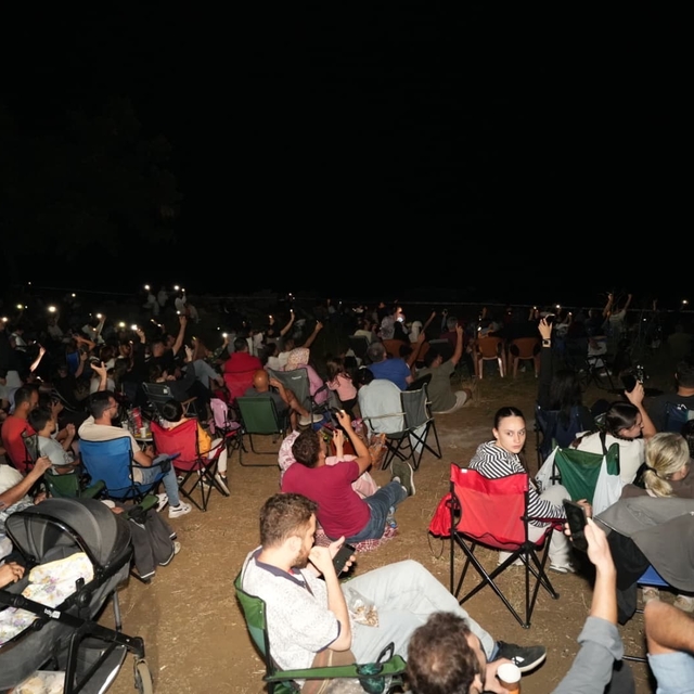 Binlerce kişi Perseid meteor yağmurunu izlemek için Yenişehir'e akın etti