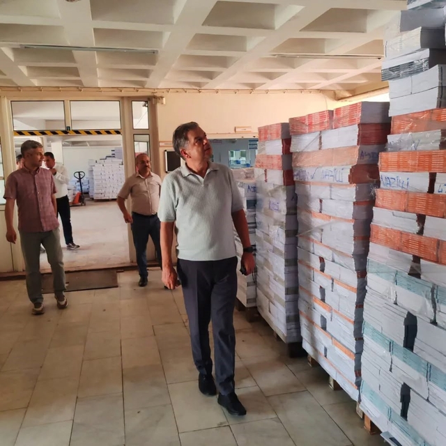 Nazilli'de ders kitabı dağıtımı öncesi hazırlıklar denetlendi