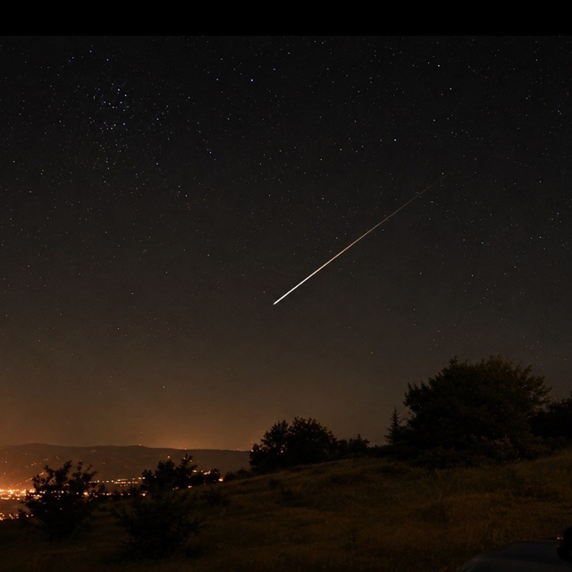 Meteor yağmuru eşsiz kareler sundu