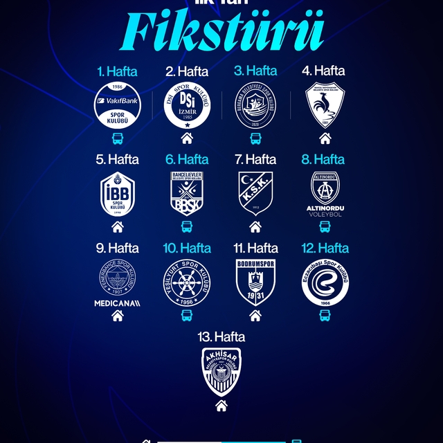 Aydın Büyükşehir Belediyespor'un fikstürü belli oldu