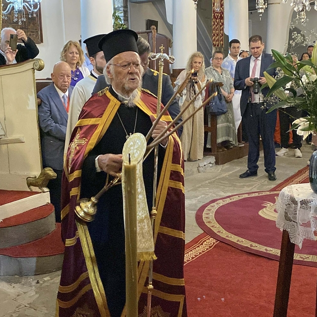 Fener Rum Patriği Bartholomeos, Çanakkale'de ayine katıldı