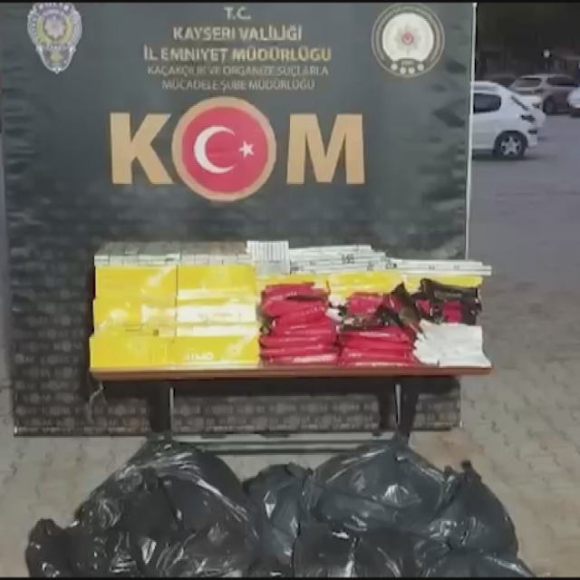 Kayseri'de kaçak sigara operasyonu