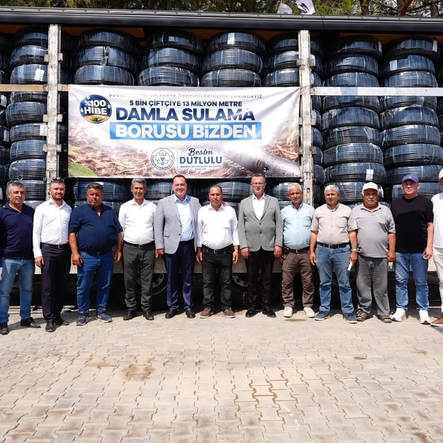 Manisa Büyükşehir'den Alaşehir'e 13,2 milyon TL'lik damla sulama desteği