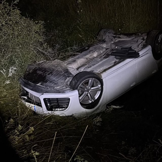 Çamardı'da otomobil şarampole devrildi: 2 yaralı