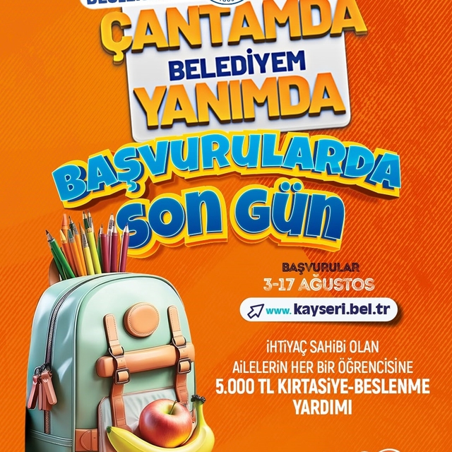 Kırtasiye desteği başvurularında son gün