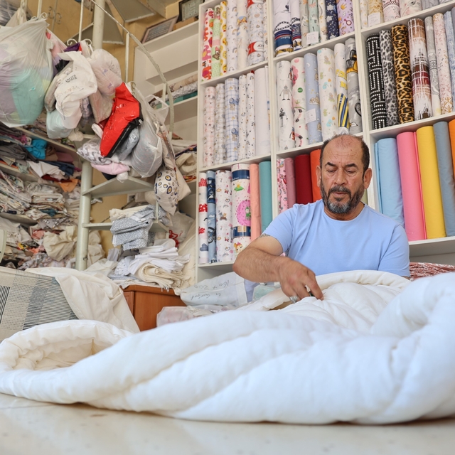 Kırşehir'de gurbetçi yoğunluğu yorgancı esnafının işlerini artırdı